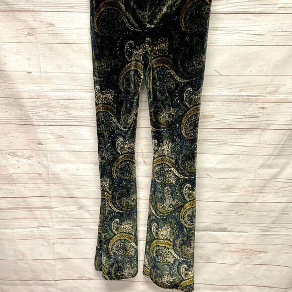 Free People Velvet "Maura" paisley flare pants - Picture 5 of 9